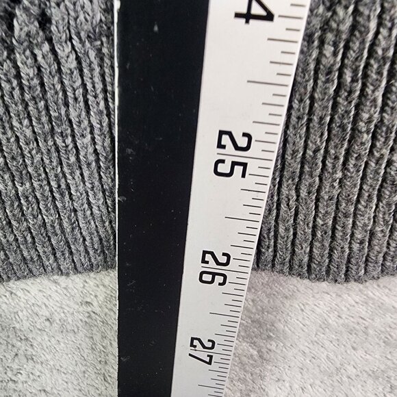 Womens Gray American Eagle Outfitters Knit Sweater Round Neck 3/4 Sleeve Size M - Picture 10 of 11